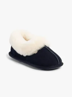 Just Sheepskin Ladies Classic Sheepskin Slipper Blue Sale