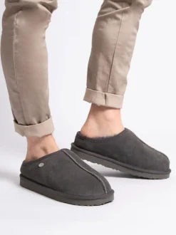 Just Sheepskin Mens Louis Slippers Grey