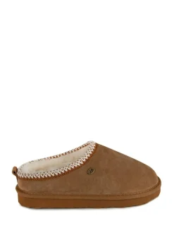 Just Sheepskin Ladies Erin Sheepskin Slippers Brown Discount