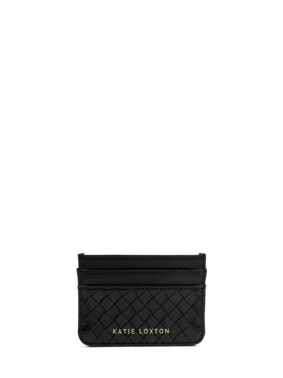 Katie Loxton Nova Woven Texture Card Holder Black Outlet
