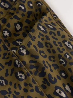 Next Outdoor Fleece Lined Warm Handle Leggings Khaki Animal Print Sale