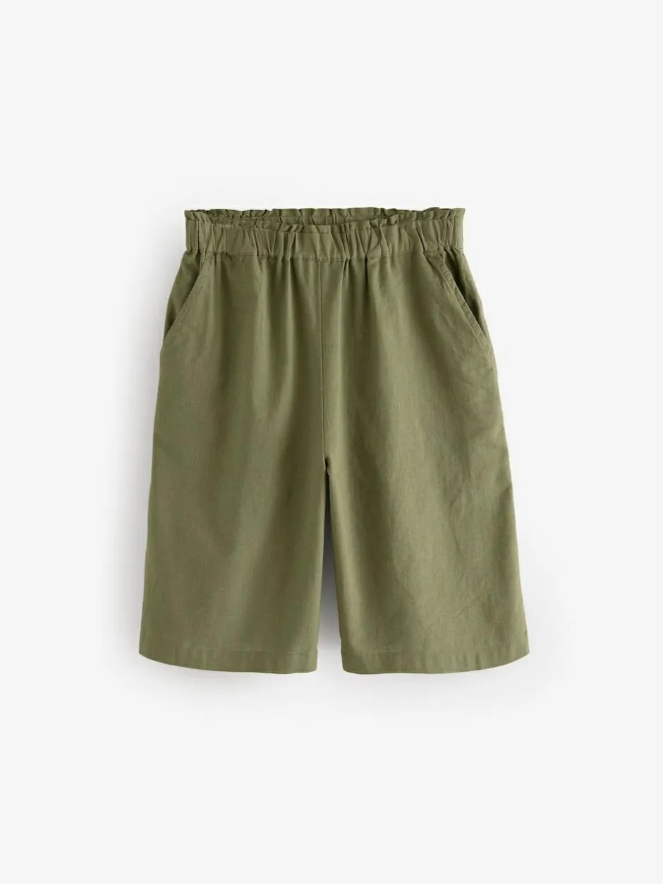 Next 100% Cotton Bermuda Shorts Khaki Green Best