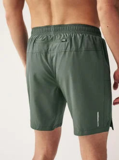 Next 7 Inch Active Gym Sports Shorts Khaki Green Online