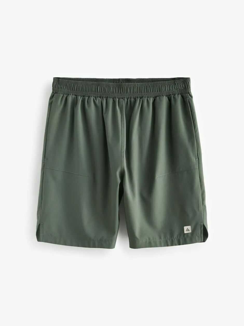 Next 7 Inch Active Gym Sports Shorts Khaki Green Online