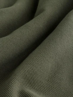 Next Hooded Borg Fleece Lined Shacket Khaki Green Hot