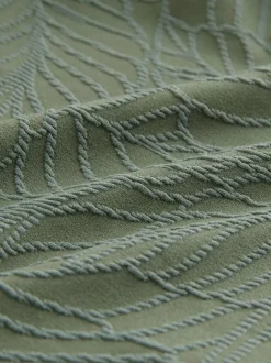 Next Khaki Green Leaf Textured Plunge Shaping Tummy Control Swimsuit Online