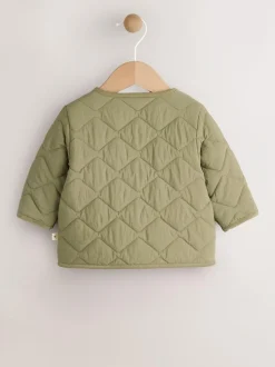Next Khaki Green Nylon Quilted Baby Jacket (0mths-2yrs) Discount
