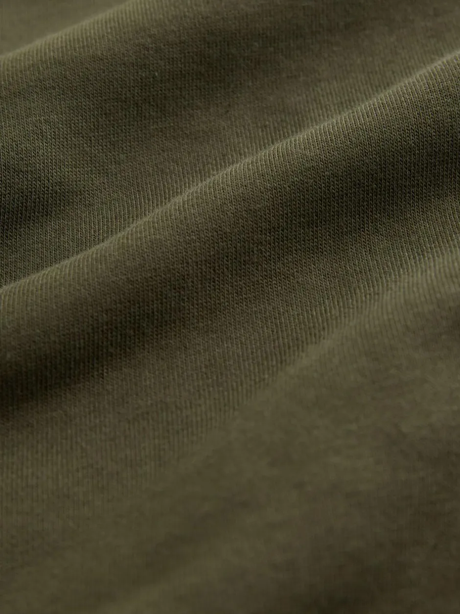 Next Khaki Green Regular Fit Heavyweight Cotton Rich Crew Neck Sweatshirt Best