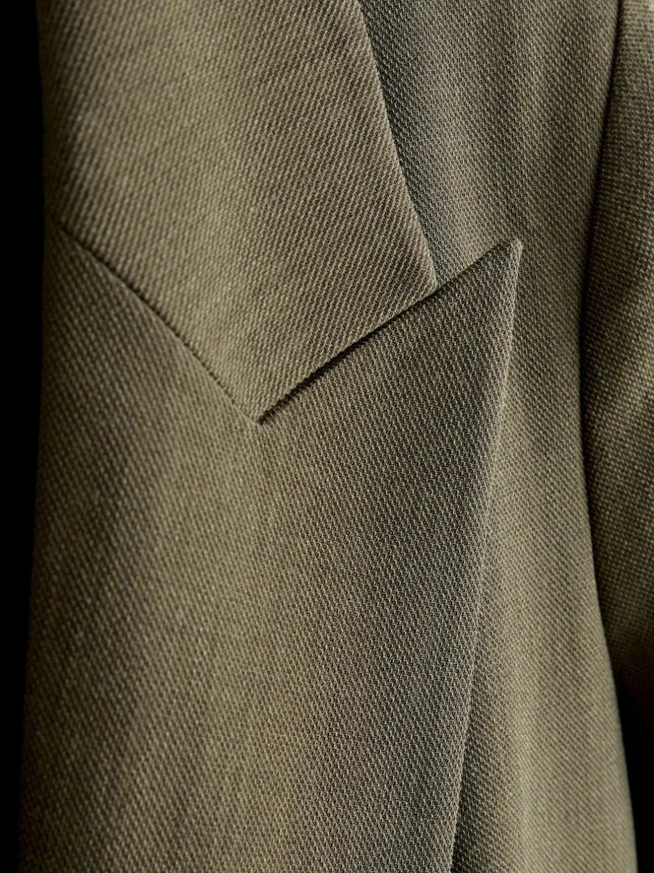 Next Khaki Green Relaxed Crosshatch Blazer Outlet
