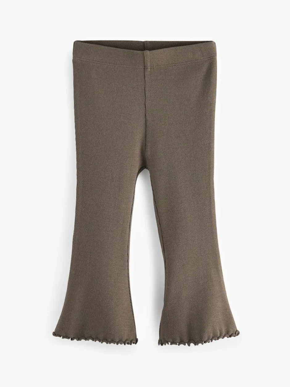Next Khaki Green Rib Flare Leggings (3mths-7yrs) Hot