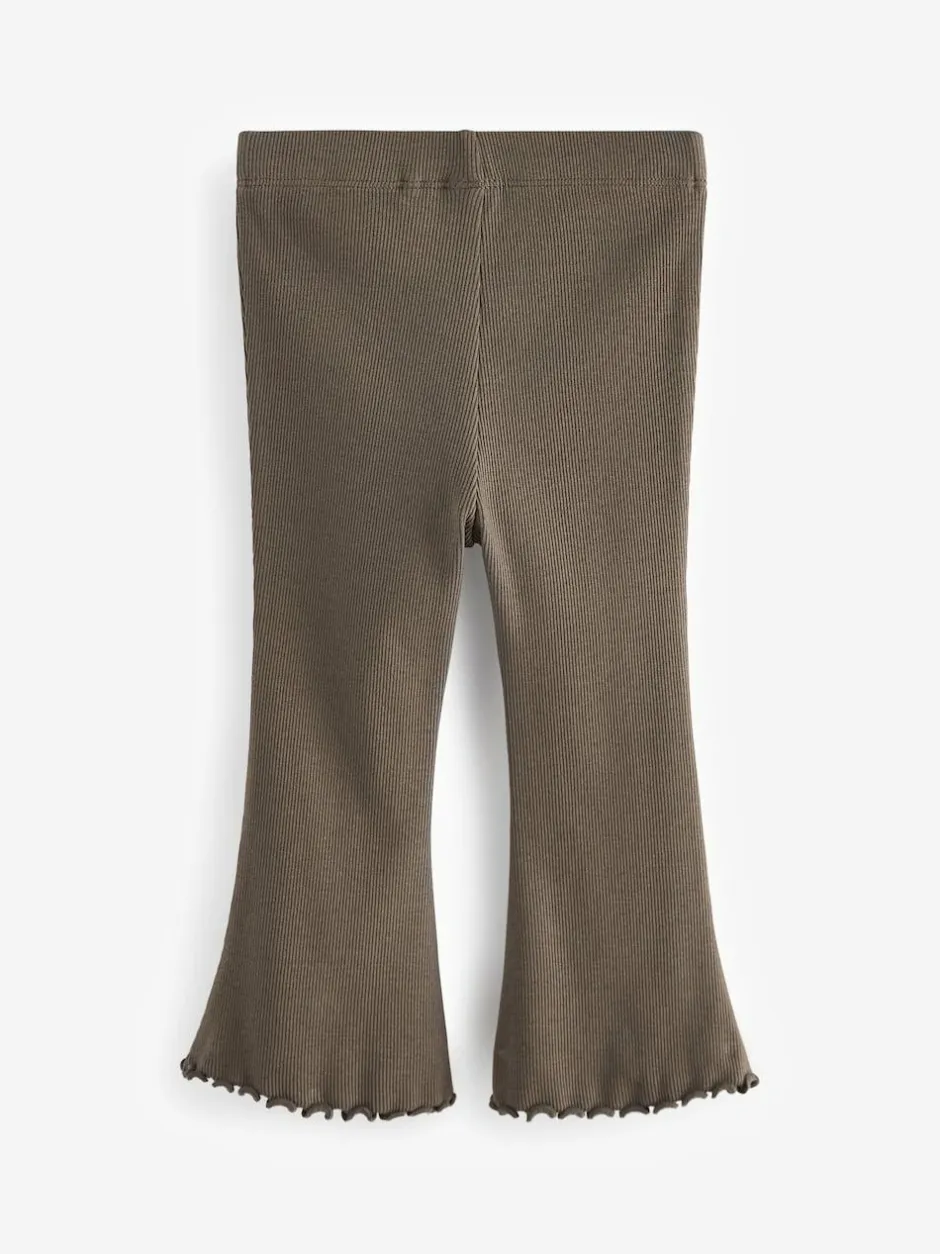 Next Khaki Green Rib Flare Leggings (3mths-7yrs) Hot