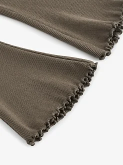 Next Khaki Green Rib Flare Leggings (3mths-7yrs) Hot
