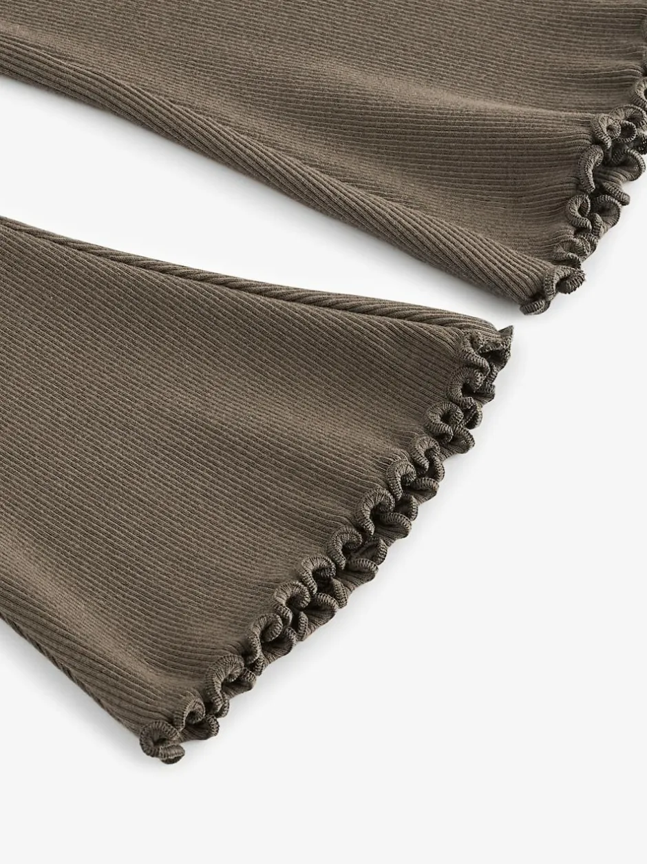 Next Khaki Green Rib Flare Leggings (3mths-7yrs) Hot