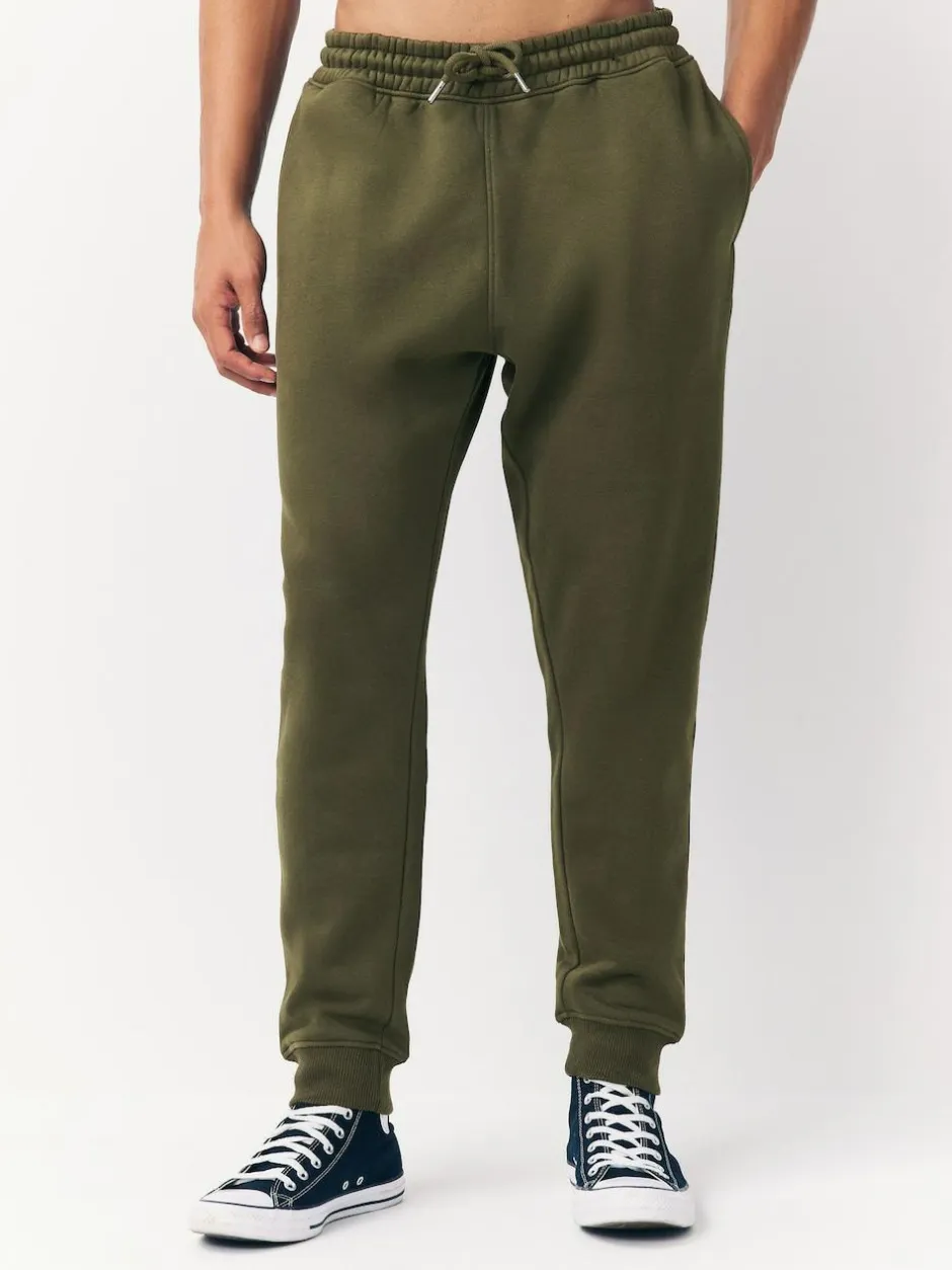 Next Slim Fit Slim Fit Brushback Heavyweight Joggers Khaki Green Discount