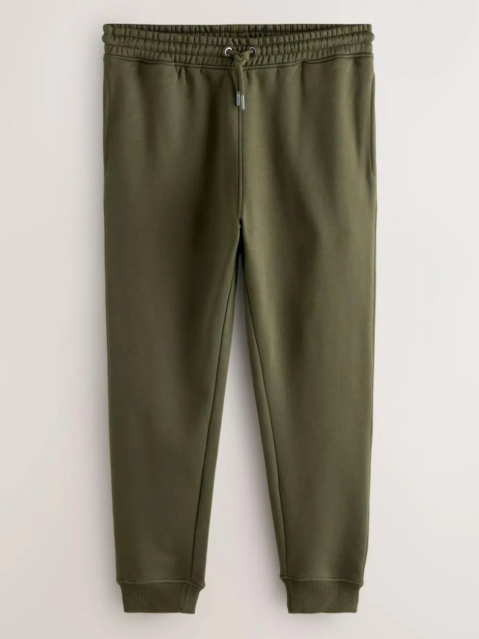Next Slim Fit Slim Fit Brushback Heavyweight Joggers Khaki Green Discount