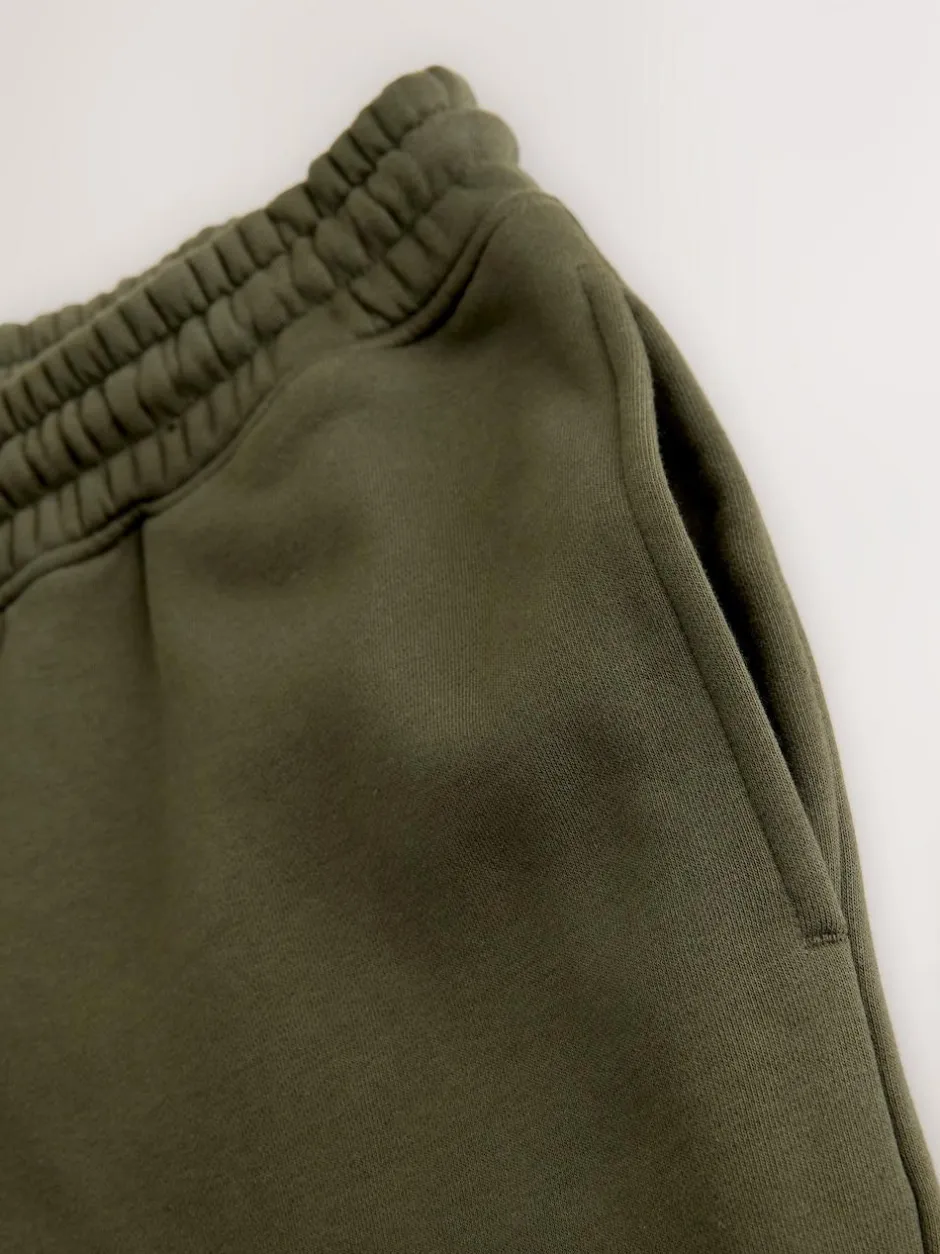 Next Slim Fit Slim Fit Brushback Heavyweight Joggers Khaki Green Discount