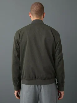 Next Khaki Green Smart Bomber Jacket New