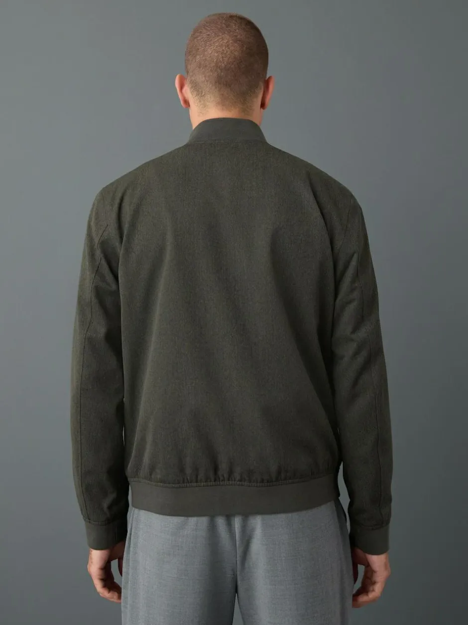 Next Khaki Green Smart Bomber Jacket New