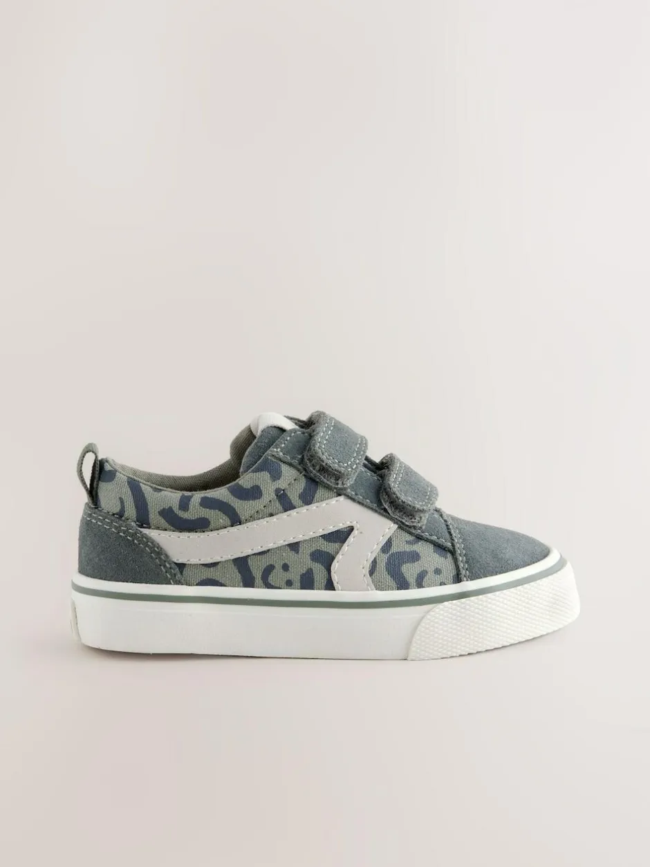 Next Khaki Green Standard Fit (F) Touch Fastening Skate Trainers
