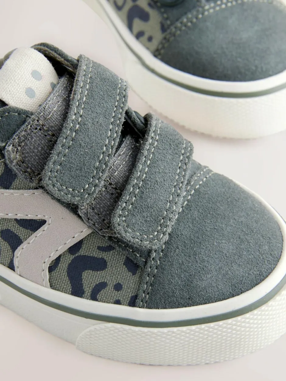 Next Khaki Green Standard Fit (F) Touch Fastening Skate Trainers