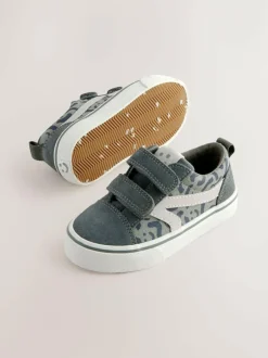 Next Khaki Green Standard Fit (F) Touch Fastening Skate Trainers