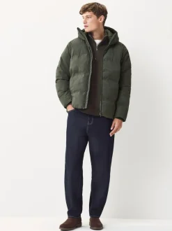 Next ThermoGen Shower Resistant Puffer Jacket Khaki Green Outlet