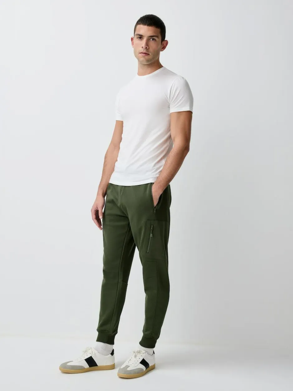 Next Utility Brushback Heavyweight Cargo Joggers Khaki Green Hot