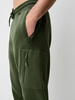 Next Utility Brushback Heavyweight Cargo Joggers Khaki Green Hot