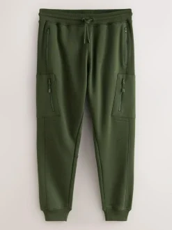 Next Utility Brushback Heavyweight Cargo Joggers Khaki Green Hot