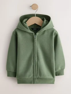 Next Khaki Green Zip Through Hoodie (3mths-7yrs)