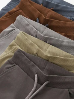 Next Khaki/Grey/Blue Skinny Fit Joggers 5 Pack (3mths-7yrs) Best