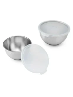 Kitchen Aid Set of 2 Silver Mixing Nesting Bowl Hot