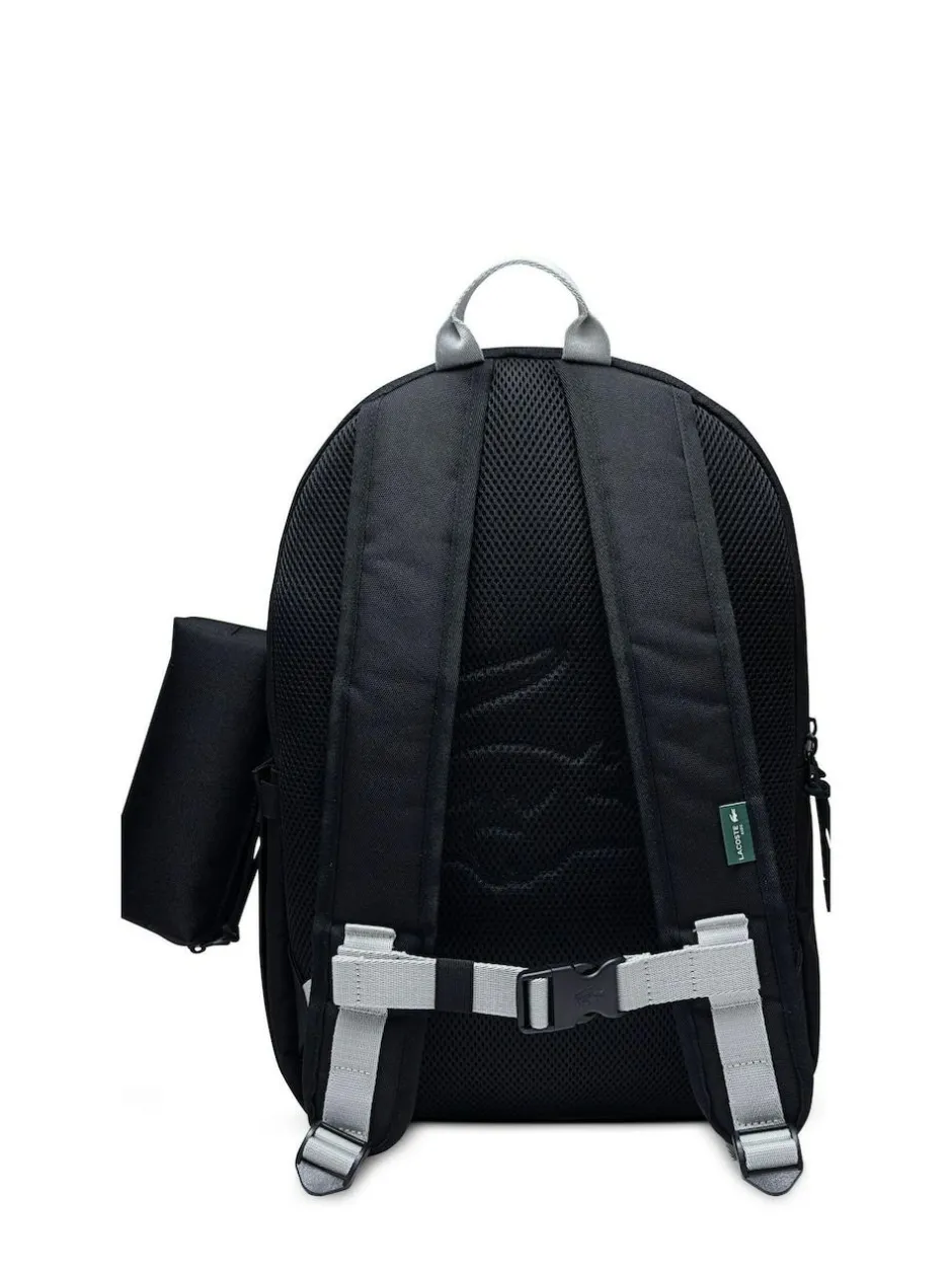 Lacoste Black Backpack with Pencil Case Online