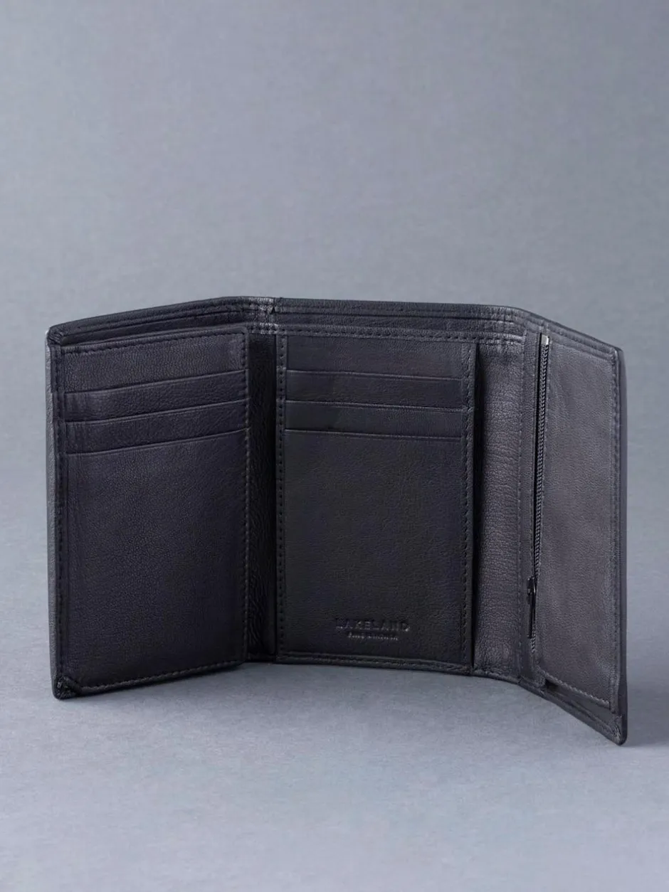 Lakeland Leather Bowston Tri-Fold Wallet Black Hot