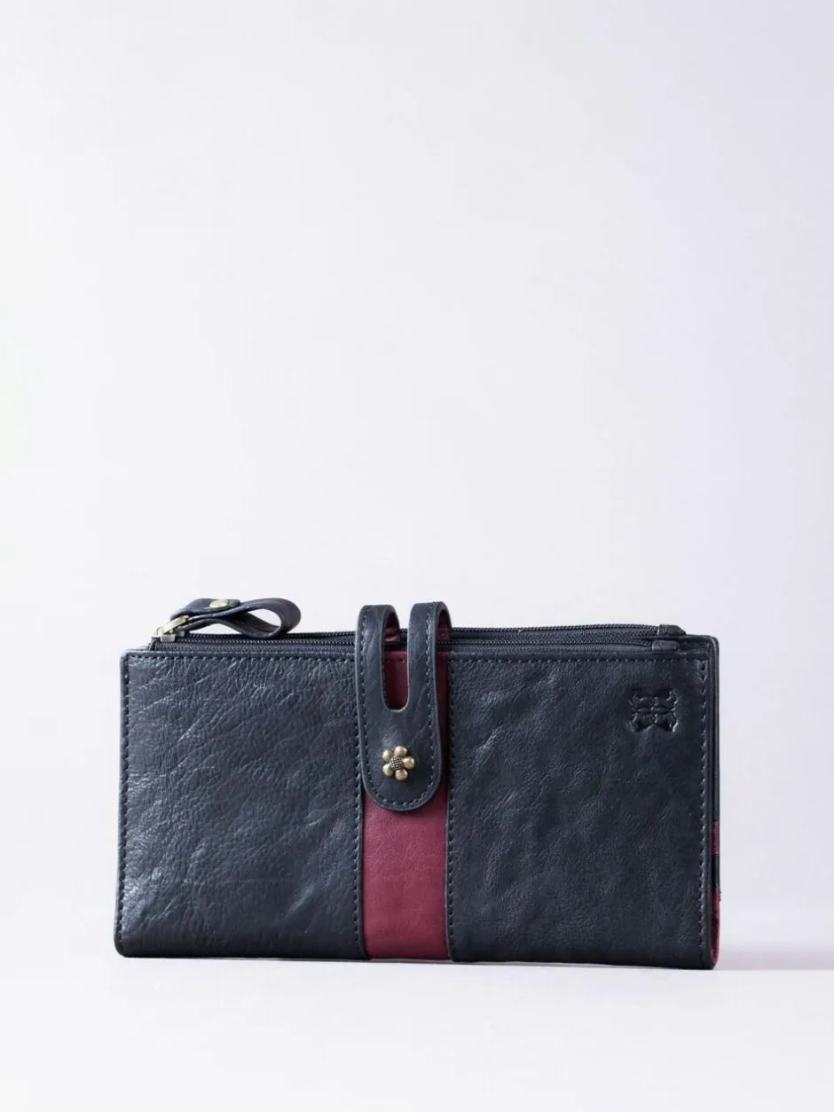 Lakeland Leather Hartsop Leather Double Zip Purse Black