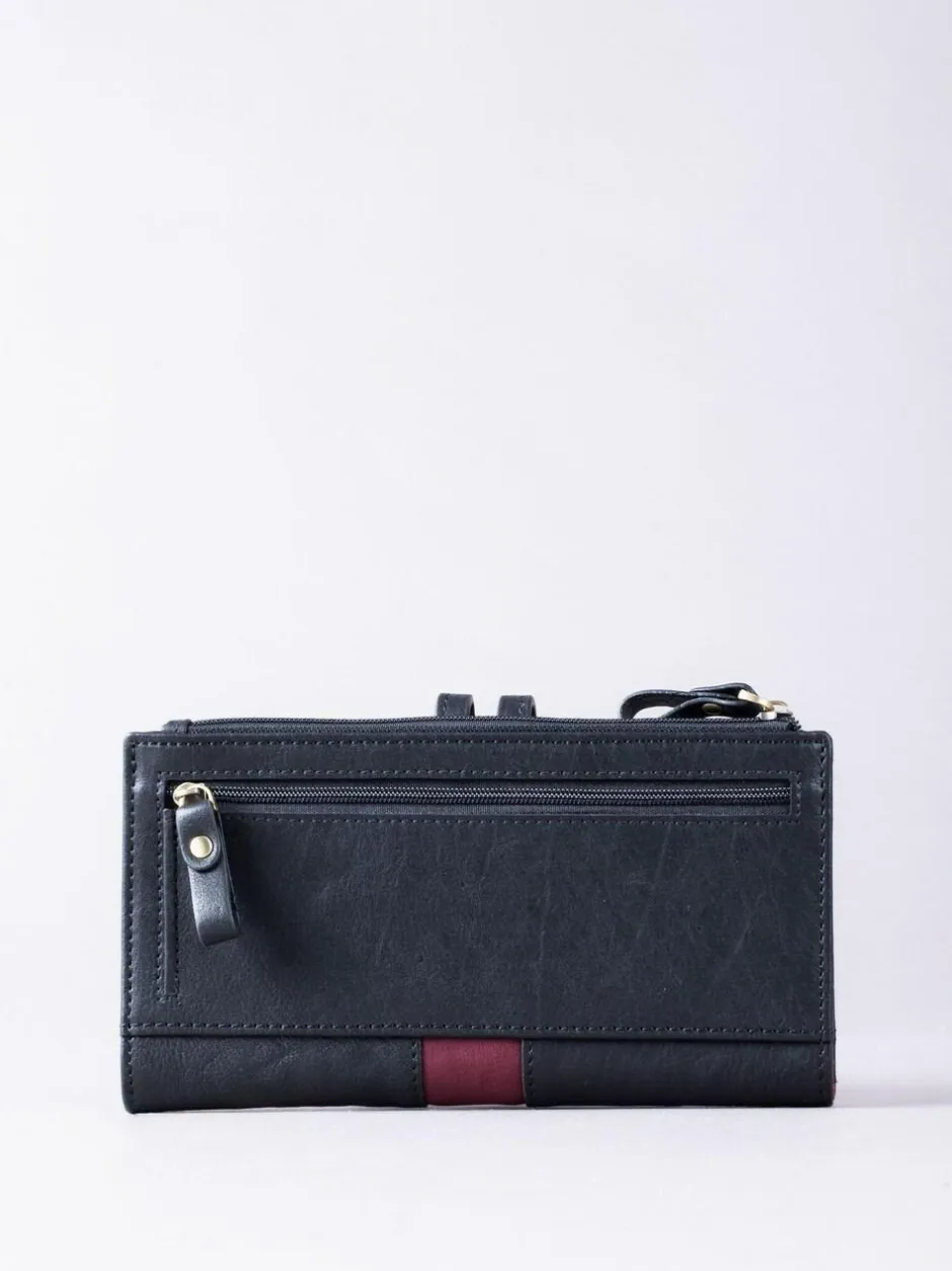 Lakeland Leather Hartsop Leather Double Zip Purse Black