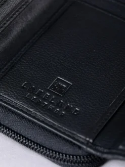 Lakeland Leather Black Medium Icon Stud Tab Purse New