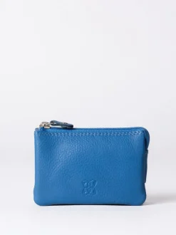 Lakeland Leather Blue Multi Pocket Coin Purse Clearance