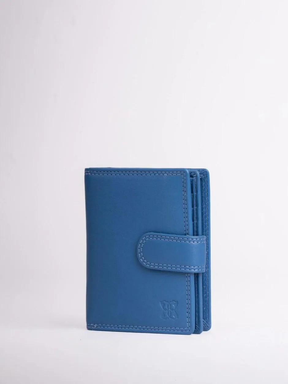 Lakeland Leather Blue Small Tab Purse Sale