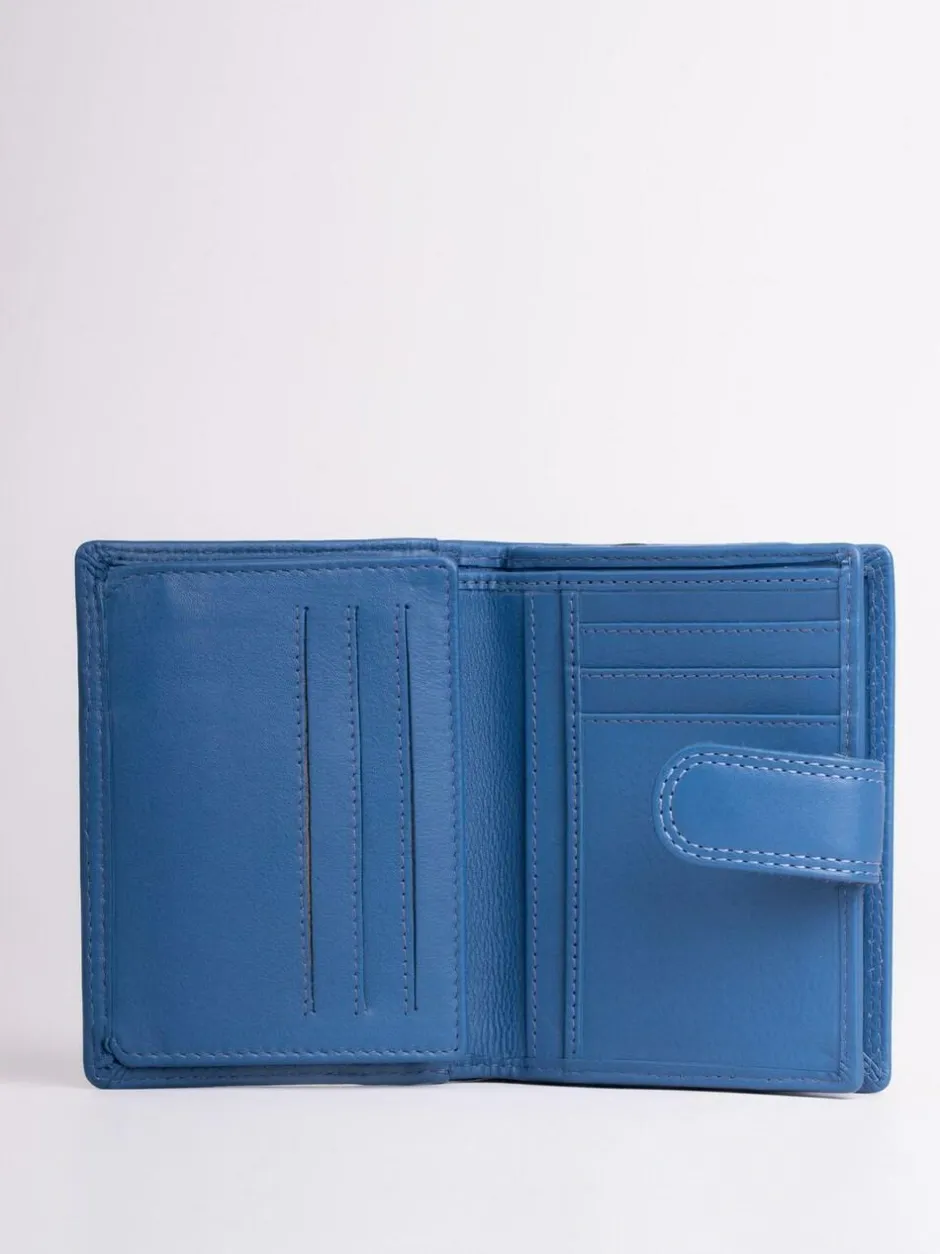 Lakeland Leather Blue Small Tab Purse Sale