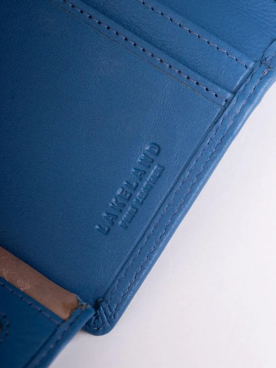 Lakeland Leather Blue Small Tab Purse Sale