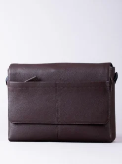 Lakeland Leather Crummock Laptop Messenger Bag Brown Clearance