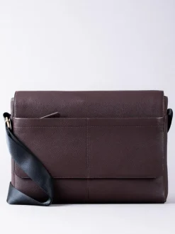 Lakeland Leather Crummock Laptop Messenger Bag Brown Clearance