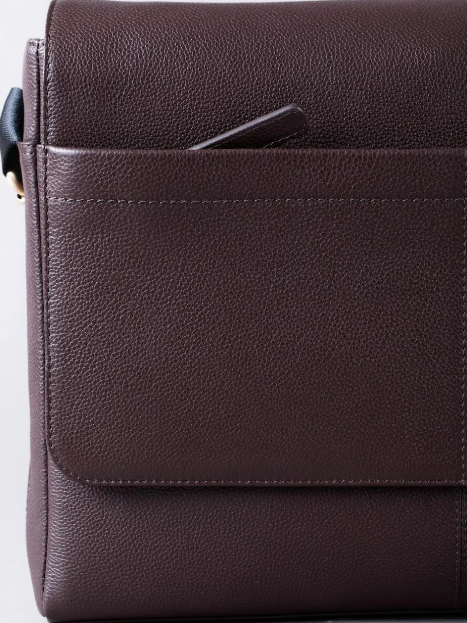 Lakeland Leather Crummock Laptop Messenger Bag Brown Clearance