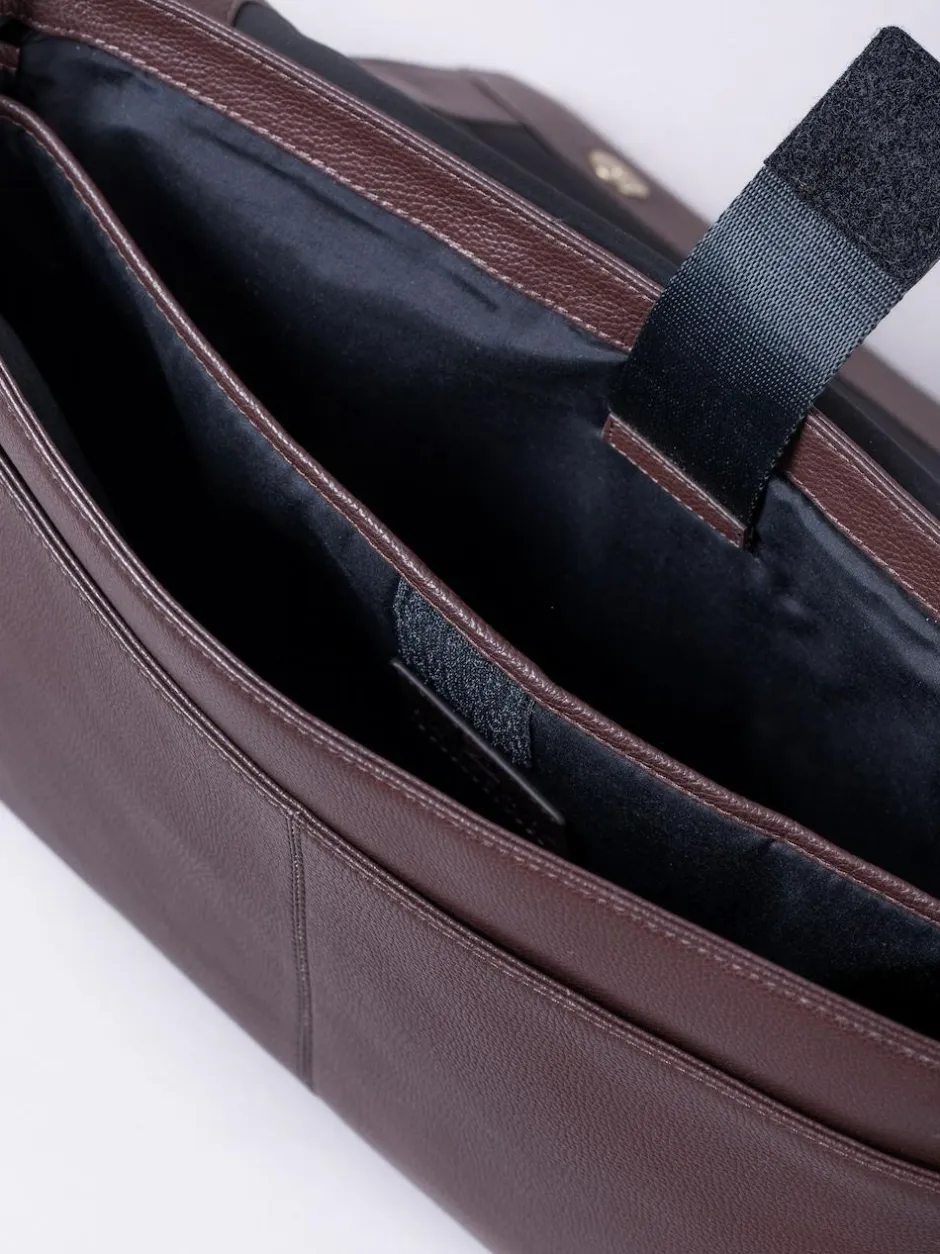 Lakeland Leather Crummock Laptop Messenger Bag Brown Clearance