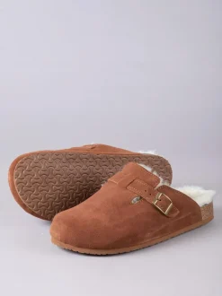 Lakeland Leather Brown Unisex Sheepskin Clog Slippers Outlet