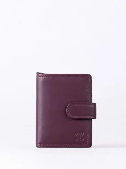 Lakeland Leather Burgundy Red Small Tab Purse Hot