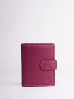 Lakeland Leather Cranberry Small Tab Purse Discount