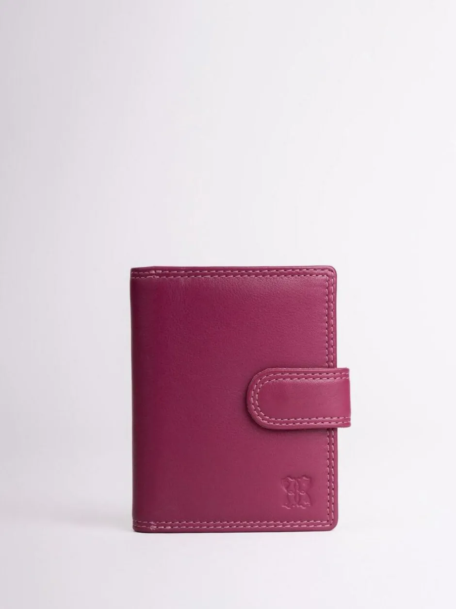 Lakeland Leather Cranberry Small Tab Purse Discount