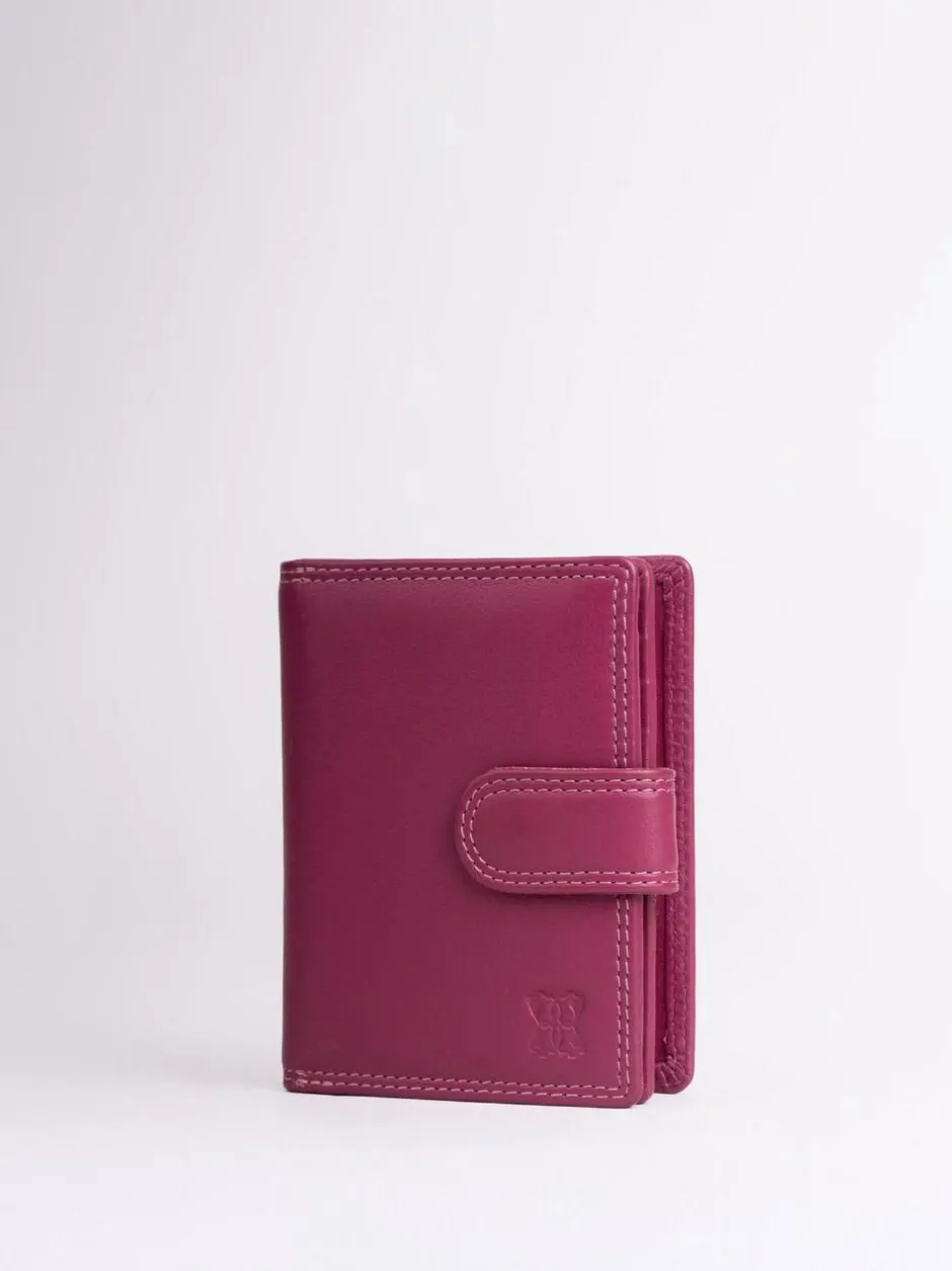 Lakeland Leather Cranberry Small Tab Purse Discount